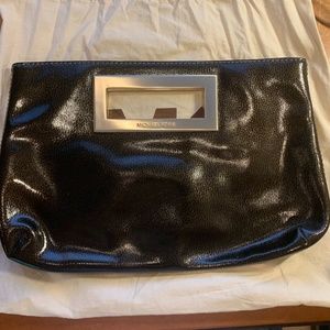 Michael Kors Dark Olive Patent Leather Clutch